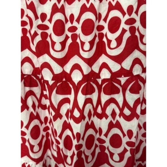 Ashley Stewart Red & White Sleeveless Dress Size 16 - 100% Cotton With Polyester - Picture 2 of 3